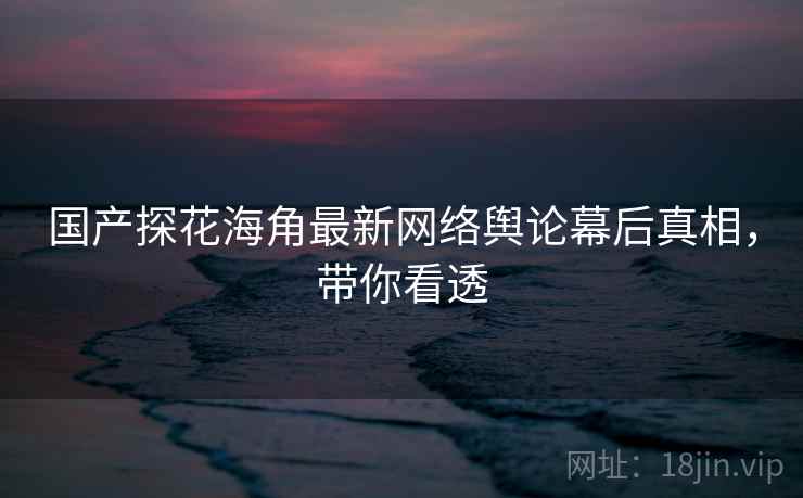 国产探花海角最新网络舆论幕后真相，带你看透